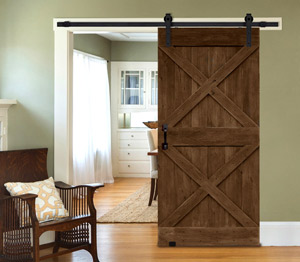 single sliding barn wooden