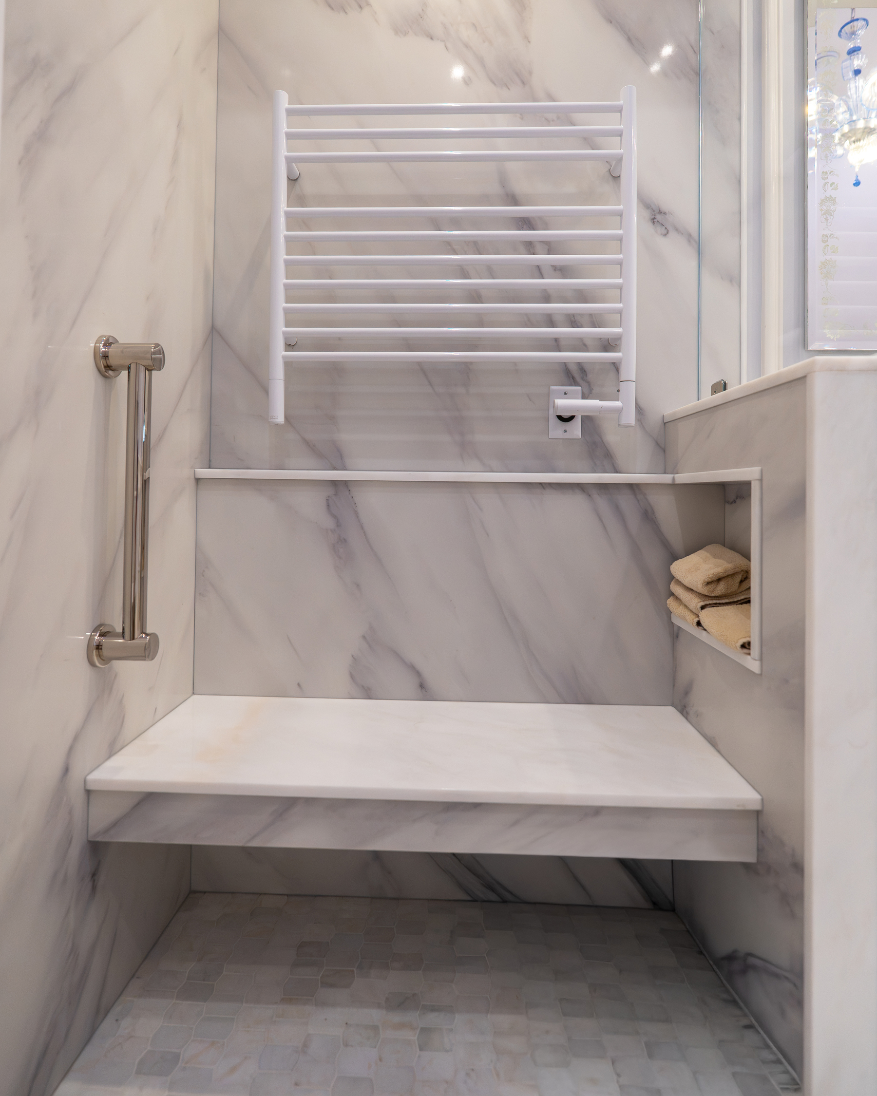 Stone bench & Towel Warmer